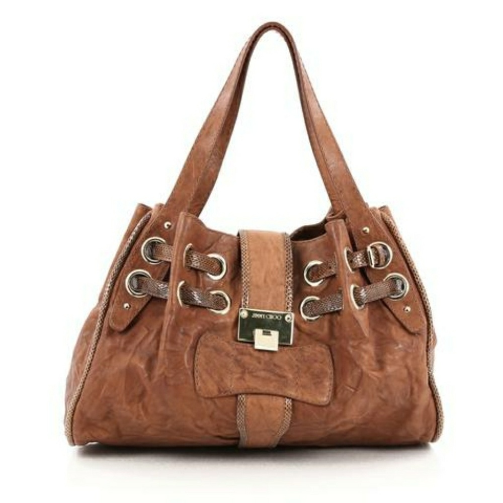 Jimmy Choo Leather Ramona Snake Trim $SOLD$